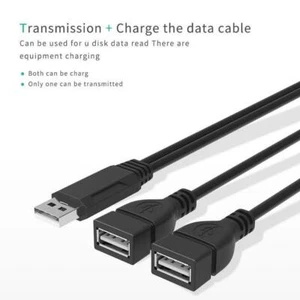 USB 2.0 A Stecker auf 2 Doppel USB Buchse Y Splitter Hub Adapterkabel L5S9 - Picture 1 of 9
