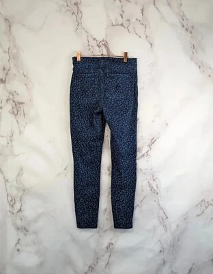 Spanx Jegging Women Small Jeanish Legging Denim Jean Mid Rise Crop Leopard  - Image 1 of 4