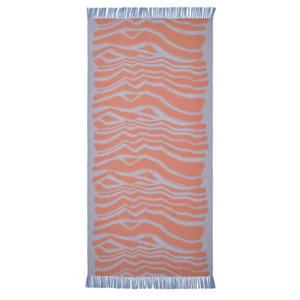 Manta de baño IKEA x Marimekko BASTUA azul/naranja 90x180 - Imagen 1 de 2