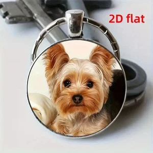 Yorkshire Terrier Hund Yorkie Schlüsselanhänger Autoschlüsselring Rucksack Handtasche Tasche Geschenk - Bild 1 von 4