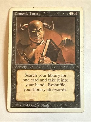 Demonic Tutor X1 Revised LP Condition See Front/back Pics - Image 1 of 2