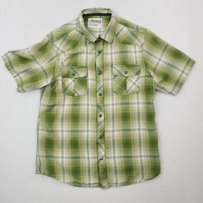 Mountain Khakis Shirt Mens Medium Green Plaid Classic Fit Snap Western Cowboy - Image 1 of 4