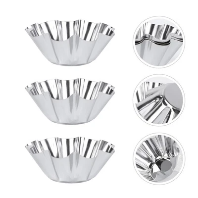  6 Pcs Stampo Tartellette Stampi Crostati Teglie Per Cup Cake La Cottura - Immagine 1 di 4