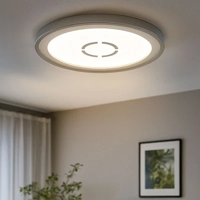 Plafoniera Lampada da Cucina Corridoio Argento Retroilluminato LED D 19 CM - Immagine 1 di 4