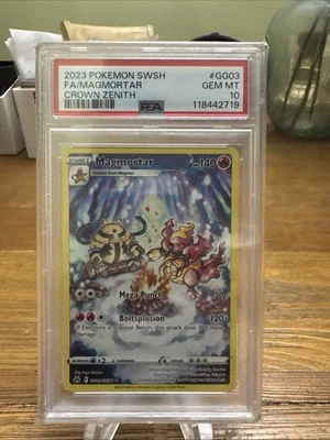 2023 Pokemon Sword And Shield Crown Zenith Fa Magmortar #GG03 PSA 10 - Image 1 of 2