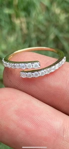 9ct gold certified 0.50carat natural diamond ring - Picture 1 of 8
