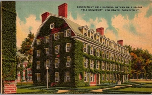 Postkarte Connecticut Hall Yale University New Haven Connecticut Leinen nicht verschickt - Bild 1 von 2