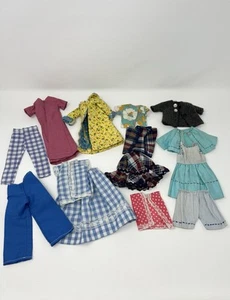 Vintage Doll Clothes Homemade Lot of 14 Pieces Dress Vest Skirt Shorts Coat Pant - Picture 1 of 20