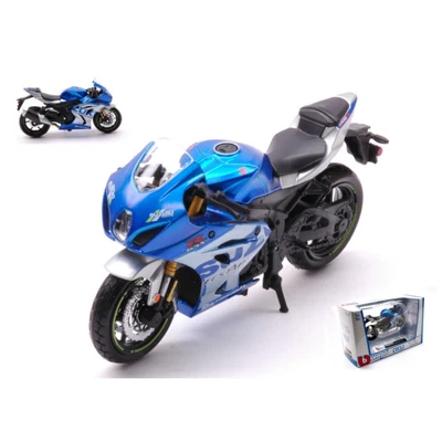 SUZUKI GSX-R 1000 R 2021 BLUE 1:18 Burago Moto Modellino Nuovo - Immagine 1 di 4