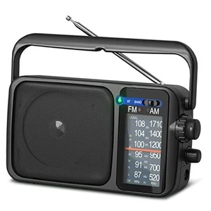 AM FM Radio with Best Reception,Bluetooth Portable AM FM Transistor,Battery - Picture 1 of 7