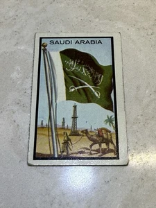 1963 Topps Midgee Flags of the World Card # 78 SAUDI ARABIA - Picture 1 of 2