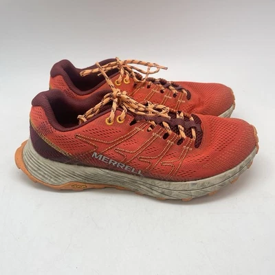 Merrell Womens Shoes 9 Moab Flight Floatpro Hiking Walking Vibram J066810 Orange - Image 1 of 4