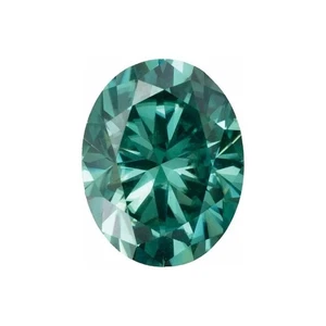 AAA+  2 Ct Oval  Cut Fancy Green Diamond Loose VVS1 D Grade Gemstone - Picture 1 of 6