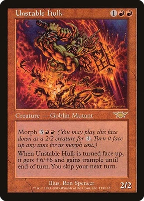 UNSTABLE HULK - Legions – MTG Magic the Gathering Card - Rare - Image 1 of 4