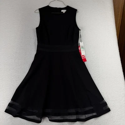 Calvin Klein NWT Women's Black Evening Cocktail Dress Sz 8 89$ MSRP CD9C112C - Image 1 of 4