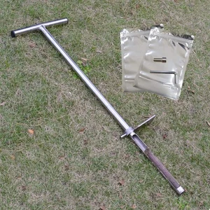 36" Soil Probe, Stainless Steel Soil Sampler Probe with Foot Pedal and Reusab... - Picture 1 of 7