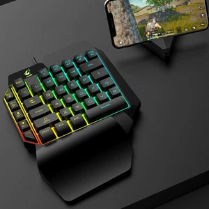 Linkshänder Mechanische Tastatur Einhandbedienung Mit RGB-Tastatur - Bild 1 von 12