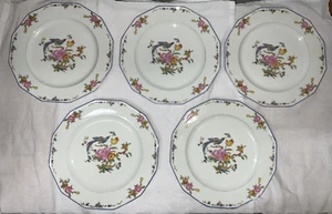 Lote de 5 platos de cena A. Lanternier & Co. Limoges Francia patrón 9,5" LNT11 - Imagen 1 de 5