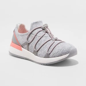 NWT Girls' Aya Jogger Trainer Sneakers - Cat & Jack Gray - Picture 1 of 7