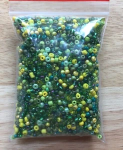 Großhandel Webstuhl 3400 Stck. Großpackung 8/0 Glas Samen Perlen 100g SUPER ANGEBOT Grün Mix - Bild 1 von 3