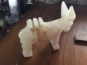 Estatuilla Burro tallada a mano de cuarzo vintage años 70 peso de papel (D) - Imagen 1 de 3