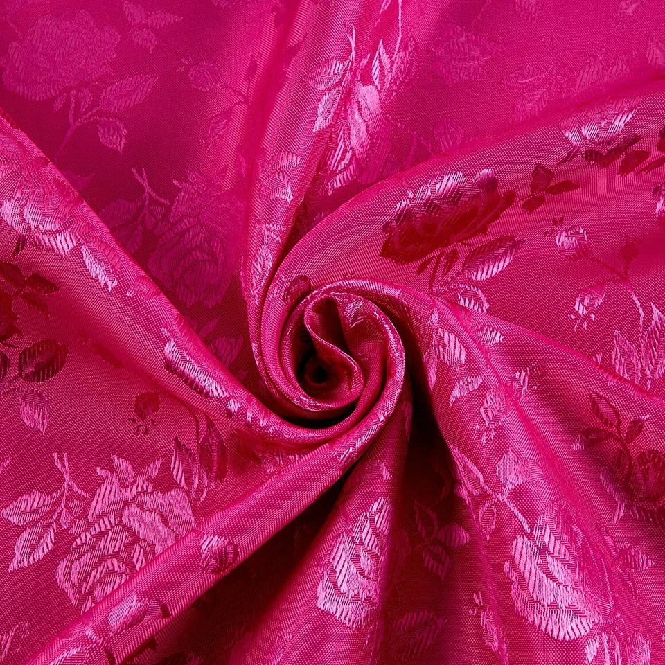59/60" Floral Jacquard Brocade Satin Fabric (100% Polyester)  By the Yard - Image 1 of 1