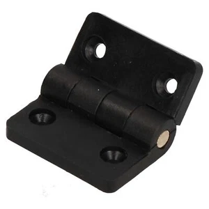 Black Reinforced Nylon Plastic Hinge 40x48mm Italian Made Industrial Quality - Picture 1 of 7