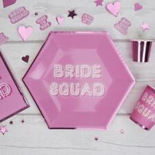Hen Party Paper Plates | Hot Pink Bride Squad Party Tableware x8