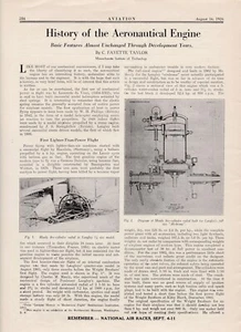 1926 Article History of the Aeronautical Aircraft engine 11/11/2024d - Picture 1 of 1
