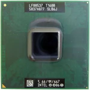 Intel Celeron Mobile CPU 1.66 GHz / 1M / 667 Mhz FSB Dual Core T1600 SLB6J - Picture 1 of 3