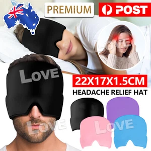 Migraine Relief Hat Cold Therapy Headache Pain Relief Cap Reusable Ice Pack - Picture 1 of 15