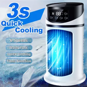 Mini Air Cooler Fan Conditioner Humidifier Purifier USB Room Cooling Portable - Picture 1 of 12