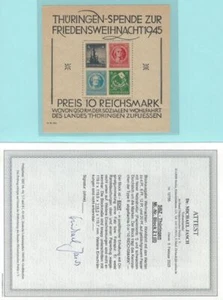 All. Bes. Sowj. Zone Thüringen 1945 MiNr. 2 i II mit Attest Michael Jasch 5.2.25 - Bild 1 von 2