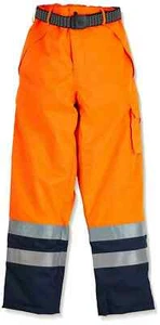 Roots RO1537 Hi Viz Flame Retardant Waterproof Trouser  Orange / Navy (GH36) - Picture 1 of 3