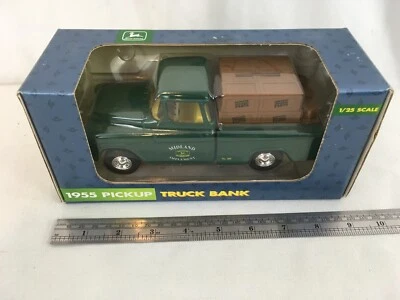 🆕️NUEVO EN CAJA Ertl 5614 Coleccionable John Deer Midland Implemento 1955 Camioneta Banco Foto 1 de 4