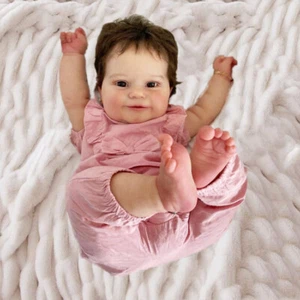 20 Zoll Reborn Baby Puppen Vollsilikon Echtkörperpuppe Neugeborene Handarbeit Kinder Geschenk - Bild 1 von 3