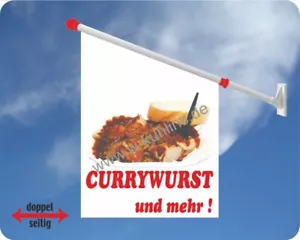 Flagge, Imbiss, Currywurst, Bratwurstbude, Grill, Gaststätte, Fahne,Werbefahne - Bild 1 von 1