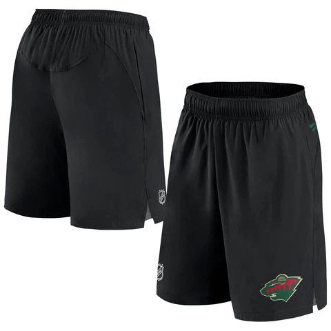 Men's Fanatics Branded Black Minnesota Wild Authentic Pro Rink Shorts Cover