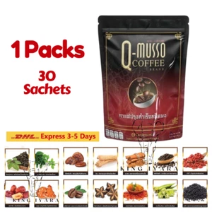 Q-Musso Kaffee Instant gemischt Pulver Cholesterin gesundes thailändisches Kraut 30 Beutel - Bild 1 von 18