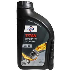 Fuchs Titan SuperSyn F Eco-DT 5W30 Engine Oil Ford 5W-30 FREE Top Up Bag 1 Litre - Picture 1 of 9