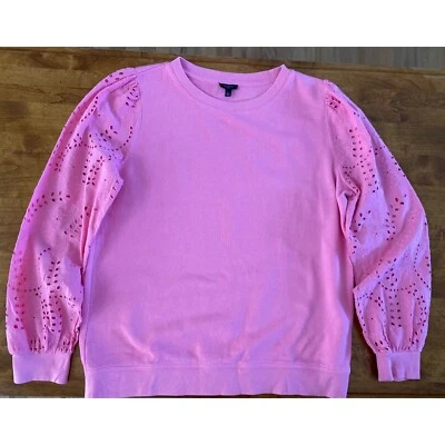 Sudadera Talbots Manga Ojales Rosa Cuello Redondo Pequeña LP EN MUY BUEN ESTADO Foto 1 de 4
