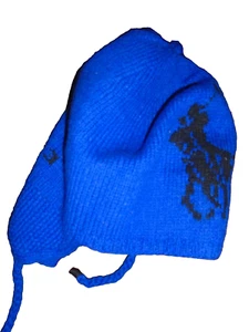 Nuevo con etiquetas Polo Ralph Lauren Azul Big Pony Sombrero de Invierno Azul Trampero Orejeras 2013 - Imagen 1 de 14