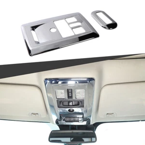 Front & Rear Reading Light Lamp Trim Cover For Dodge RAM 1500 2010-2015 Chrome - Picture 1 of 9
