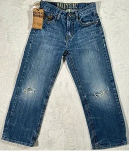 Baileys Pt Girls Capri Blue Jeans Distressed Juniors Sz 8 NEW - Picture 1 of 11