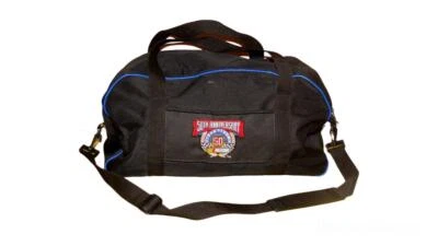 Bolso de Lona Deportivo NASCAR 50 Aniversario Años 90 De Colección Viaje Gimnasio - Negro/Azul Foto 1 de 4