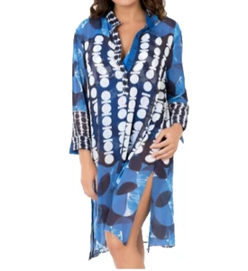 Miradonna by Miraclesuit blau Gr. Medium Cover Up Slip On Shirt Tunika Bademode - Bild 1 von 13