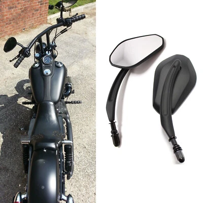 2 ESPEJOS RETROVISORES NEGROS PERSONALIZADOS PARA MOTO HARLEY DAVIDSON XL SPORTSTER 883 1200 Foto 1 de 4