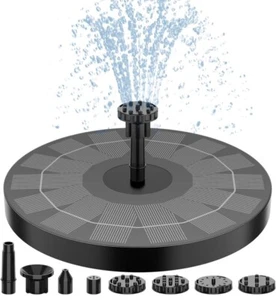 AISITIN Solar Bird Bath Fountain with 6 Nozzles Solar Fountain Pump for Bird ... - Picture 1 of 10
