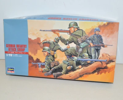 De colección HASEGAWA GRUPO DE ATAQUE DE INFANTERÍA ALEMANA Kit Modelo Militar 1:72 Completo Foto 1 de 2