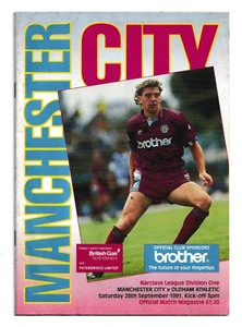 Manchester City v Oldham Athletic 1991/92 División 1 - Imagen 1 de 1